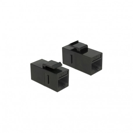 "Keystone Modul RJ45 Buchse > RJ45 Buchse Cat.6 UTP schwarz"