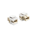 "Keystone Modul SC Simplex Buchse zu SC Simplex Buchse beige / weiß"