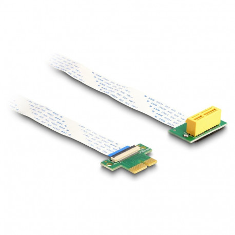 "Riser Karte PCI Express x1 Stecker zu x1 Slot 90° gewinkelt mit FPC Kabel 15 cm"