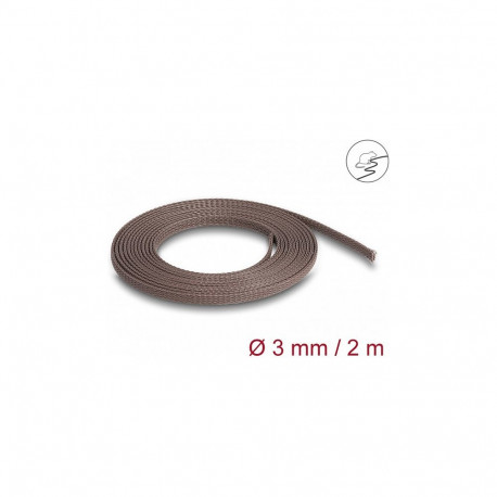 "Geflechtschlauch nagerfest dehnbar 2 m x 3 mm braun"