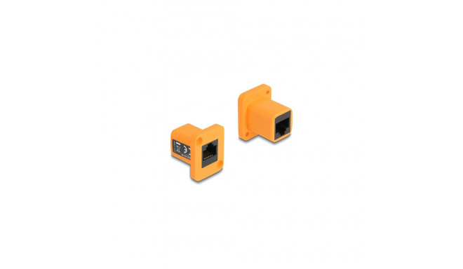 "D-Typ Modul RJ45 Buchse zu Buchse orange"