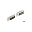 D-Sub HD 26 Pin metallist pistik, jootmisversioon, 4 tk