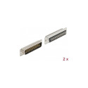 "D-Sub HD 50 Pin Stecker Metall, Lötversion, 2 Stück"