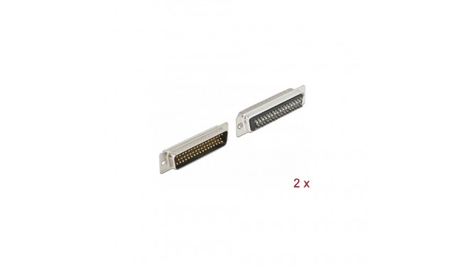 D-Sub HD 50 Pin metallist pistik, joodetav, 2 tükki