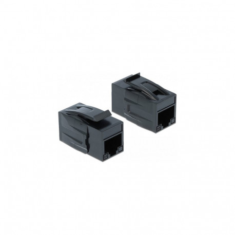 "Keystone Modul RJ45 Buchse > RJ45 Buchse Cat.6A UTP schwarz"
