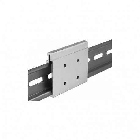 "Aluminium Montageclip für Hutschiene (4 Befestigungslöcher)"