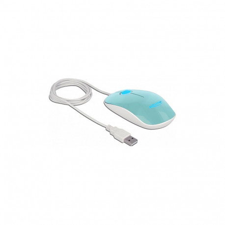 Optiline 3 nupuga LED hiir USB Typ-A türkiissinine