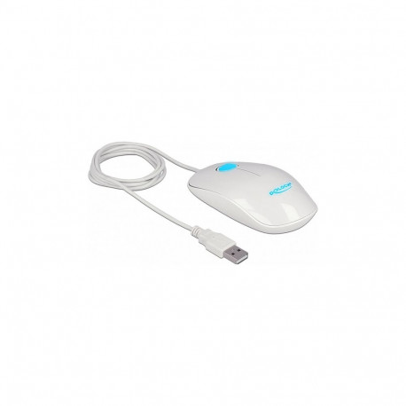 Optiline 3 nupuga LED hiir USB Type-A valge