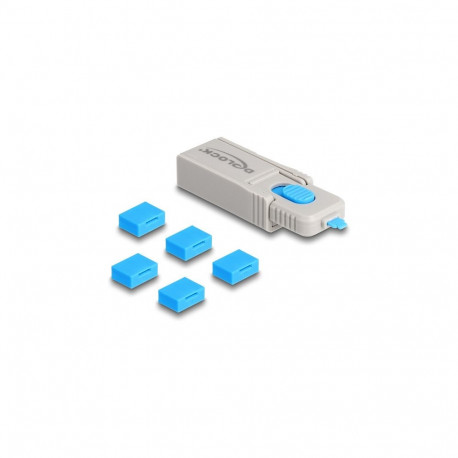 "USB Port Blocker Set für USB Typ-A Buchse 5 Stück + Verschlusswerkzeug"