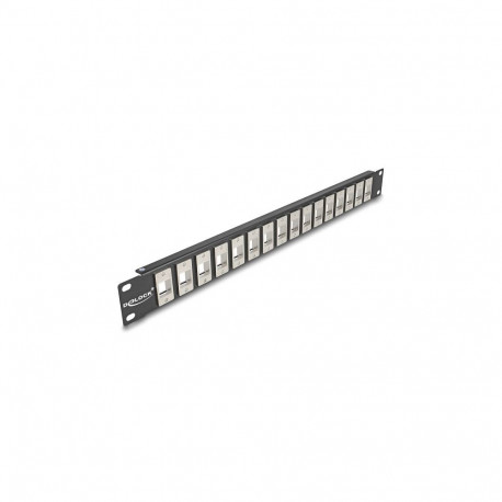 "Panel Mount 19"" 16 Port 1 HE schwarz"