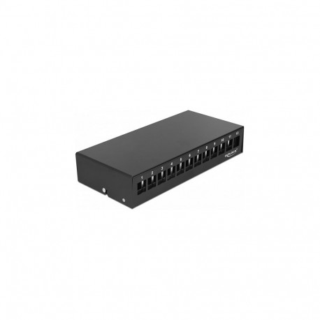 "Delock Keystone Patchpanel 12 Port schwarz"