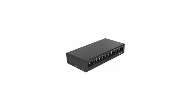 "Delock Keystone Patchpanel 12 Port schwarz"