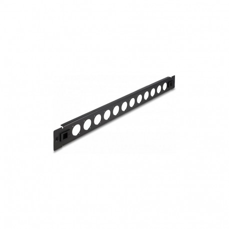 "19"" D-Typ Patchpanel 12 Port werkzeugfrei schwarz"