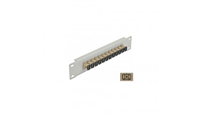 10" LWL patch-paneel 12-pordine SC Simplex 1HE, beež, hall