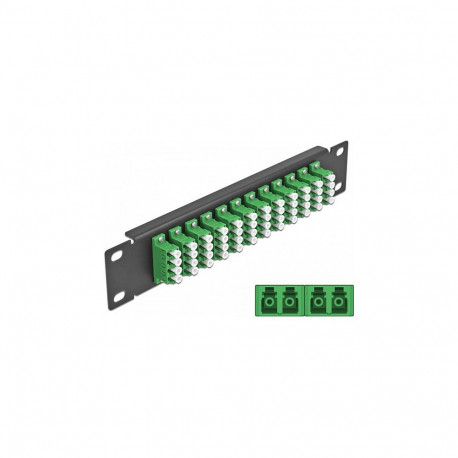 Delock 10? optiline patšpaneel 12 Port LC Quad roheline 1 HE must