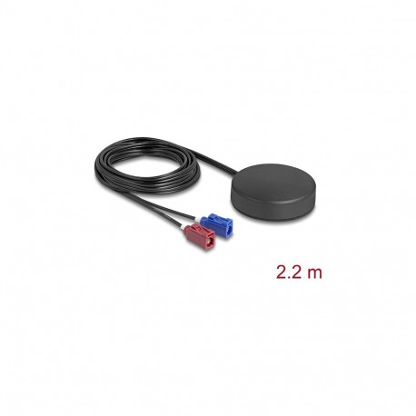 4G GNSS antenn 1 x FAKRA C + 1 x FAKRA D pesa 2 dBi / 28 dB 2,2 m RG-174 omnidirektionaalne katusele
