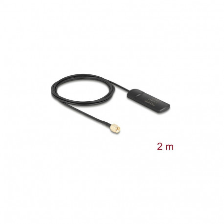 "Delock GSM UMTS LTE WLAN 2,4 GHz Antenne SMA Stecker 2 dBi omnidirektional starr schwarz Klebemonta