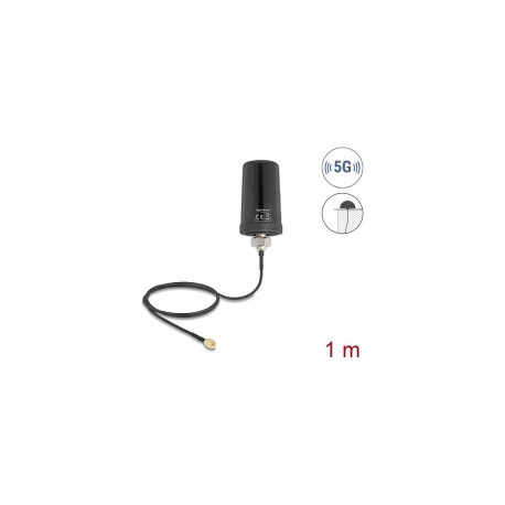 "5G LTE GNSS WiFi 6 Antenne SMA Stecker 1,1 - 4,0 dBi omnidirektional mit Anschlusskabel ULA100 1 m 
