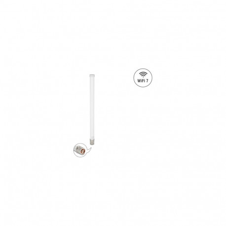 Delock WiFi 7 ringsuunaline jäik väliantenn N-pistik 4,5 - 6,6 dBi 32 cm valge