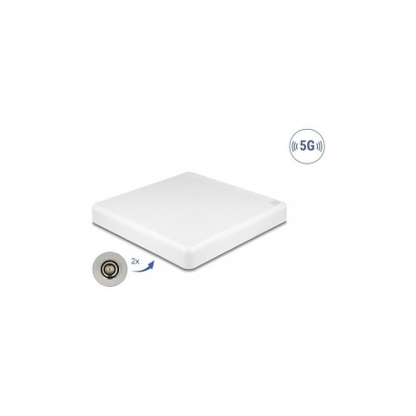 "Delock 5G LTE MIMO Antenne 2 x N Buchse 2,7 - 9,0 dBi direktional Wand- und Mastmontage outdoor wei