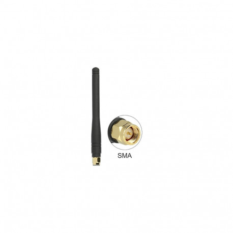 ISM-antenn 433MHz SMA 2,5dBi ringsuunaline painduv, must