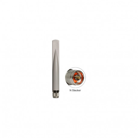 "WLAN 802.11 b/g/n Antenne N Stecker 5 dBi omnidirektional starr outdoor weiß"