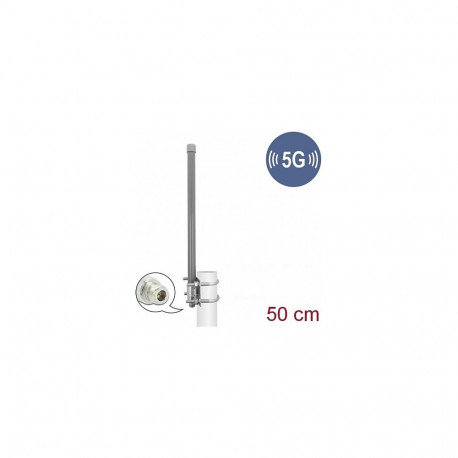 "5G 3,3 - 3,8 GHz Antenne N Buchse 8 dBi 50 cm omnidirektional starr outdoor grau"