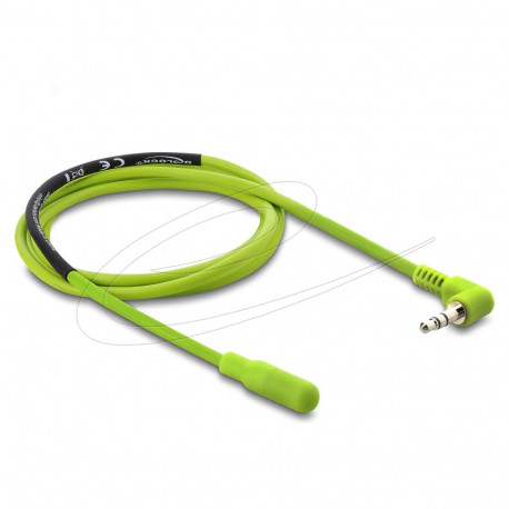 "Delock Temperaturfühler-Kabel mit 3,5 mm 3 Pin Klinkenstecker 90° gewinkelt DS18B20 1 m"