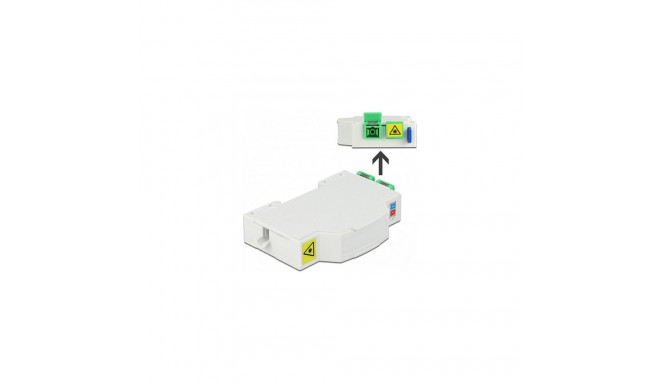 "DELOCK LWL Anschlussdose fr Hutschiene 2 x SC Simplex oder LC Duplex"