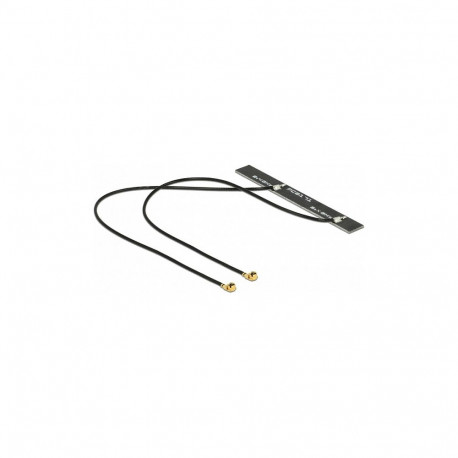 Delock WLAN 802.11 ac/a/h/b/g/n sisemine topeltantenn 2 x MHF pistik 5 dBi 250mm PCB kleepkinnituseg