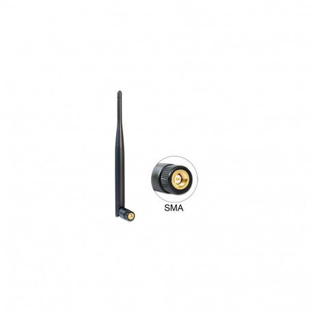 WLAN-antenn 802.11 ac/a/b/g/n SMA 4–5dBi ringsuunaline liigendiga, must