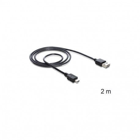 "DELOCK Kabel EASY-USB 2.0 Typ-A Stecker > USB 2.0 Typ Mini-B Stecker 2m schwarz"