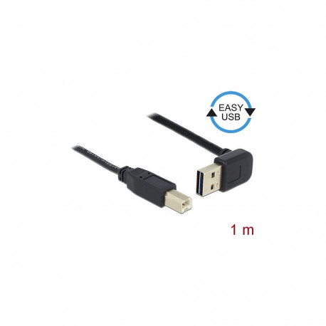 "DELOCK Kabel EASY-USB 2.0 Typ-A Stecker gewinkelt oben / unten > USB 2.0 Typ-B Stecker 1 m"