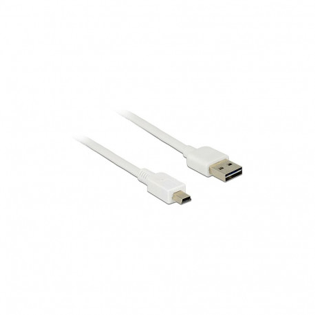 "DELOCK Kabel EASY-USB 2.0 Typ-A Stecker > USB 2.0 Typ Mini-B Stecker 1 m weiss"