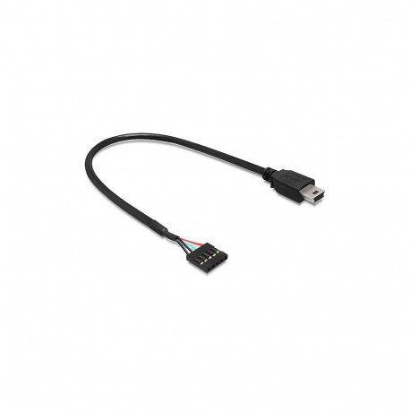 Delock USB 2.0 kaabel 2.54 mm 5 Pin pesapäis > USB 2.0 tüüp-Mini pistik 30cm