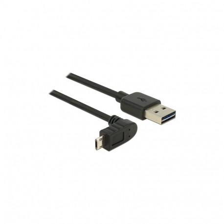 "DELOCK Kabel EASY USB 2.0-A > EASY Micro-B oben/unten gewinkelt Stecker/Stecker 0.5 m"