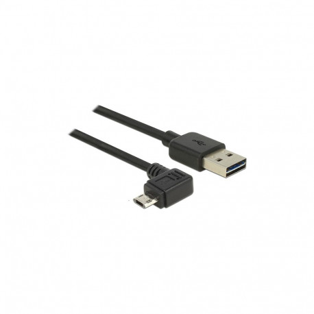 "Kabel EASY-USB 2.0 Typ-A Stecker > EASY-USB 2.0 Typ Micro-B Stecker gewinkelt links / rechts 0,5 m 