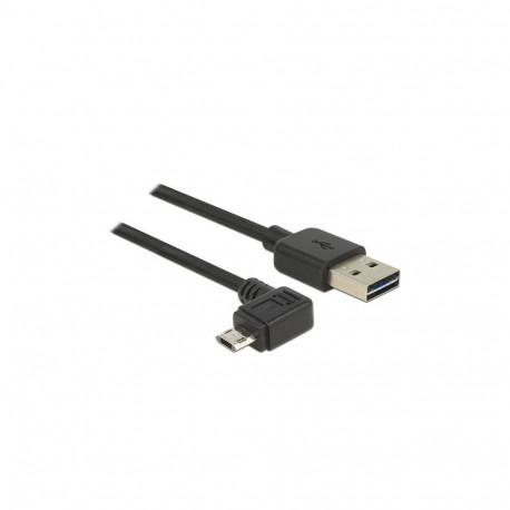 Delock EASY USB 2.0-A > EASY Micro-B vasakule/paremale nurga all kaabel 2m