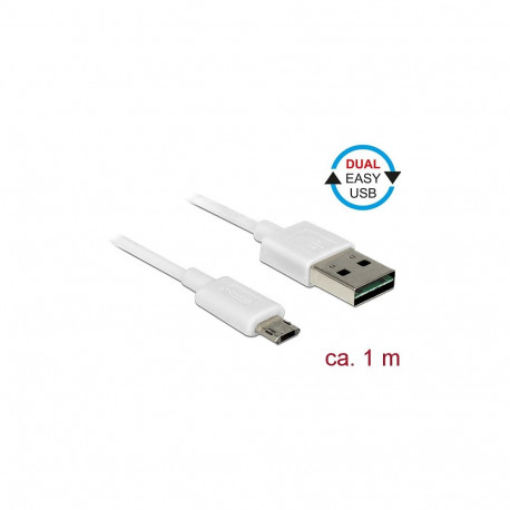 "Kabel EASY-USB 2.0 Typ-A Stecker > EASY-USB 2.0 Typ Micro-B Stecker 1 m weiß"