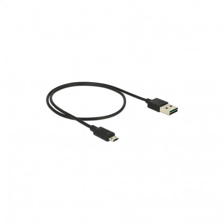 "Kabel EASY-USB 2.0 Typ-A Stecker > EASY-USB 2.0 Typ Micro-B Stecker 0,5 m schwarz"