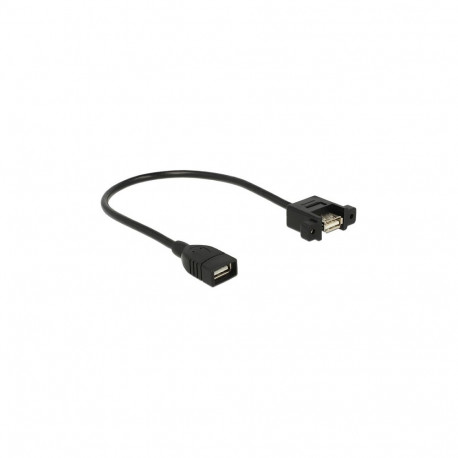Delock USB 2.0 A pesa – USB 2.0 A pesa paneeli paigaldatav kaabel 0.25 m