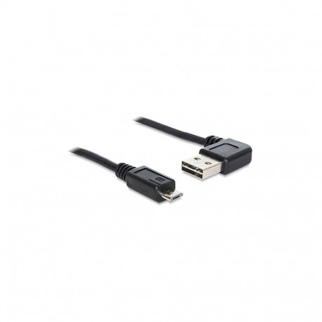 "Kabel EASY-USB 2.0 Typ-A Stecker gewinkelt links / rechts > USB 2.0 Typ Micro-B Stecker 3 m"