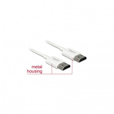 "DELOCK Kabel High Speed HDMI mit Ethernet - HDMI-A Stecker > HDMI-A Stecker 3D 4K 4.5 m Aktiv Slim 