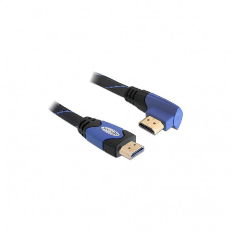 "DELOCK Kabel HDMI A-A St/St gewinkelt links blau 3m"