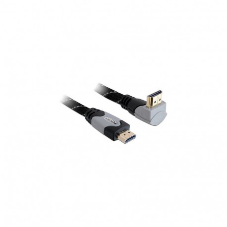Delock HDMI A-A ülespoole nurgaga kaabel, hall, 1m
