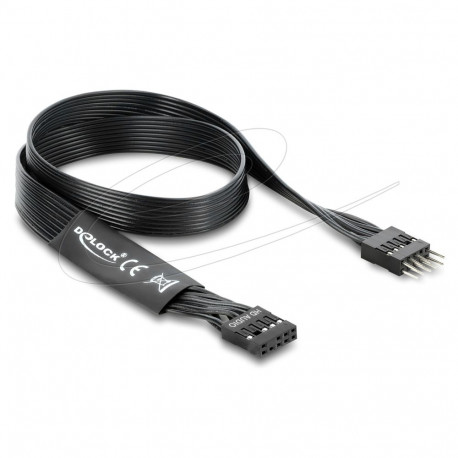 "HD Audio Flachbandkabel Mainboard Verlängerungskabel 9 Pin Pfostenstecker zu Pfostenbuchse 50 cm sc