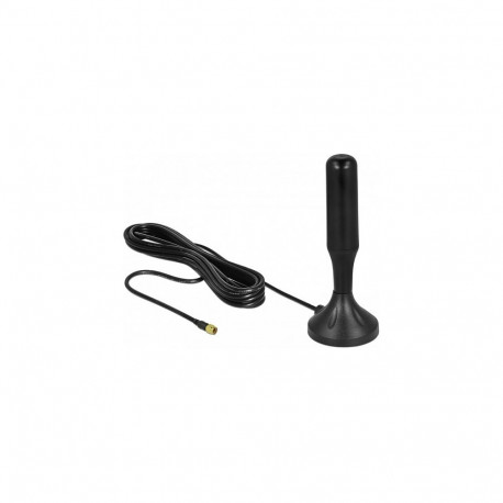 LTE antenn SMA-pistikuga 3–5 dBi 12,4cm jäik ringsuunaline magnetilise aluse ja RG-174 A/U 3m ühendu