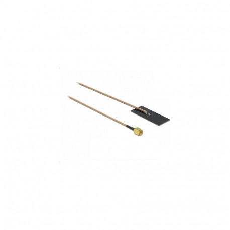 "DELOCK WLAN 802.11 ac/ax/a/h/b/g/n Antenne SMA Stecker 0.5-1.2dBi RG-178 1m PCB intern Klebemontage