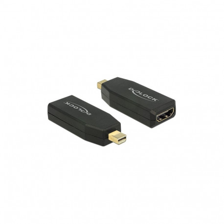 Delock adapter mini DisplayPort 1.2 pistik - HDMI pesa, must, 4K passiivne