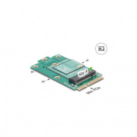 Delock Mini PCIe pistik M.2 Key A pesa adapter